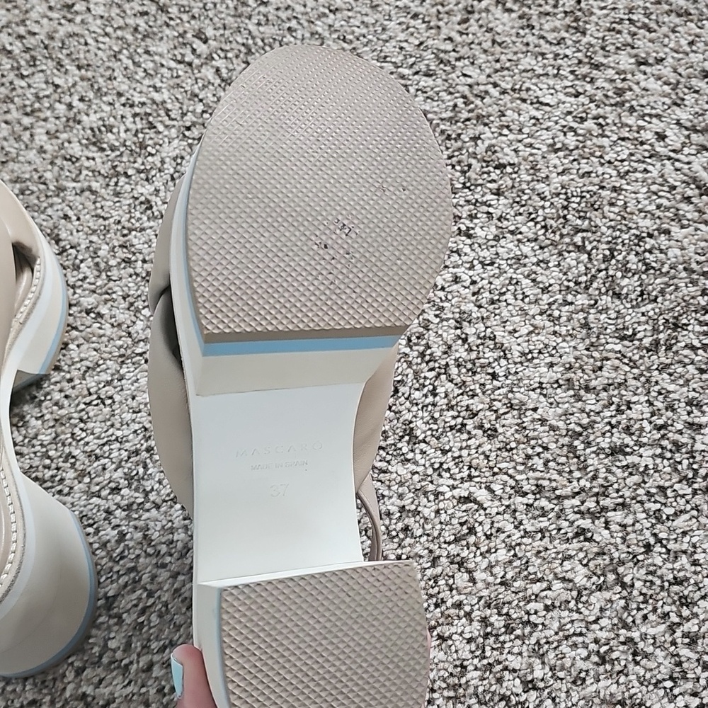 Mascaro Corfu Beige Leather Sandals - Picture 12 of 13